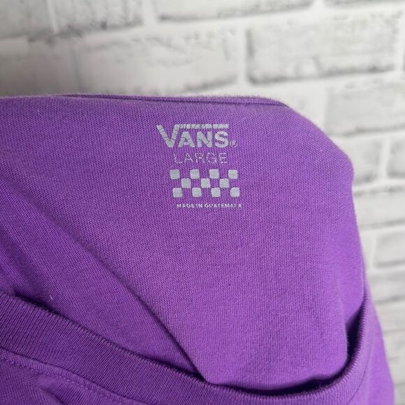 Vans Purple Long Sleeve T-Shirt with Crew Neck and Relaxed Fit - Picture 2 of 4